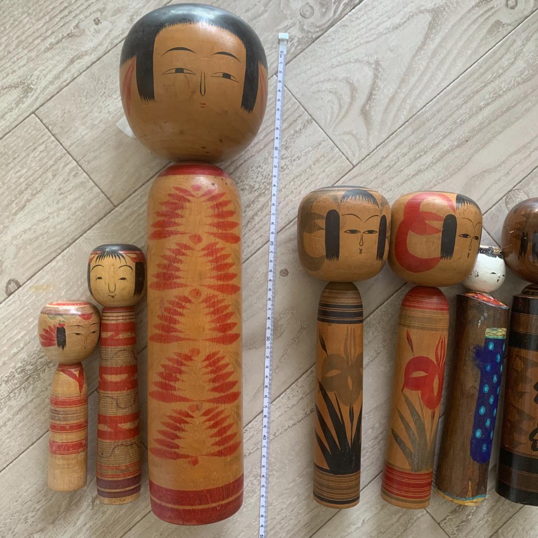 昭和レトロ 伝統こけし人形7体まとめセット 伝統工芸 美術品　佐藤慶明　斉藤弘道