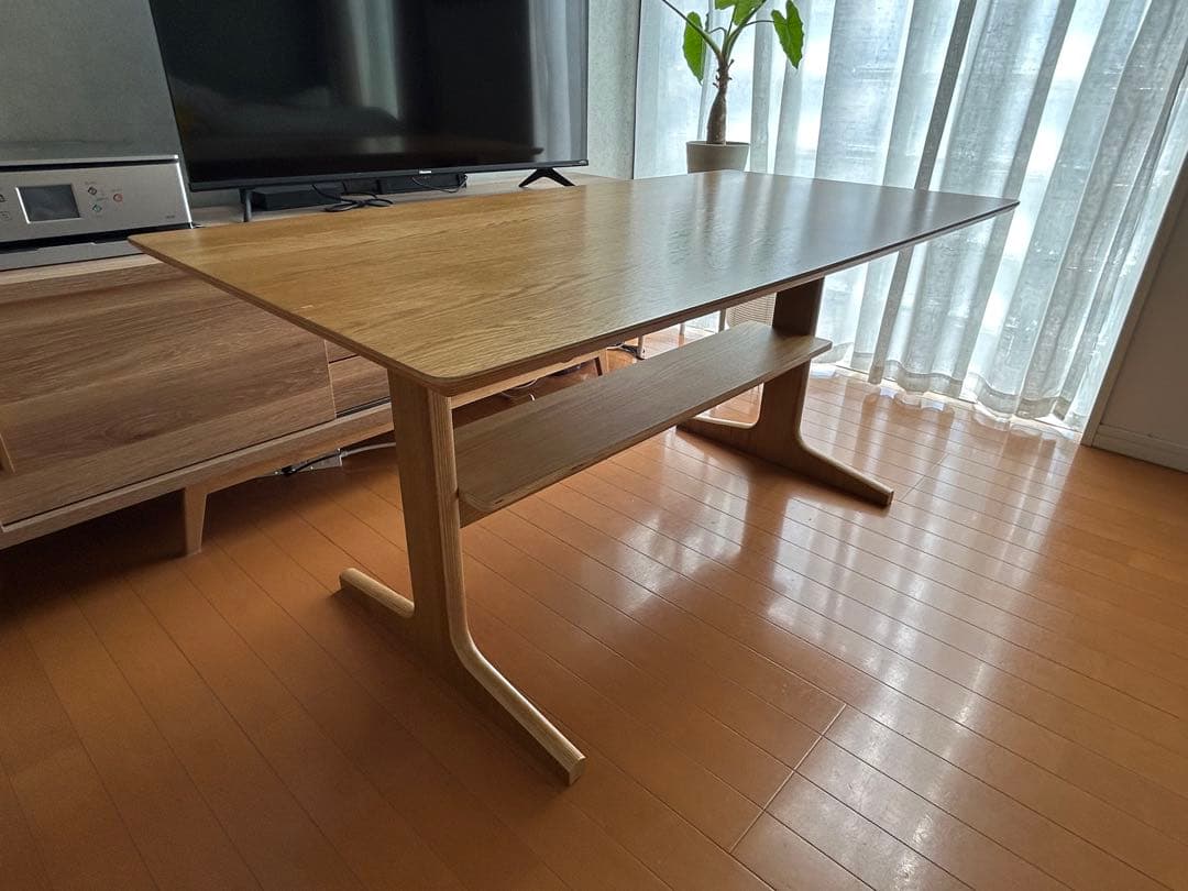 【美品／引取限定】無印良品／ダイニングテーブル＋チェア２脚セット