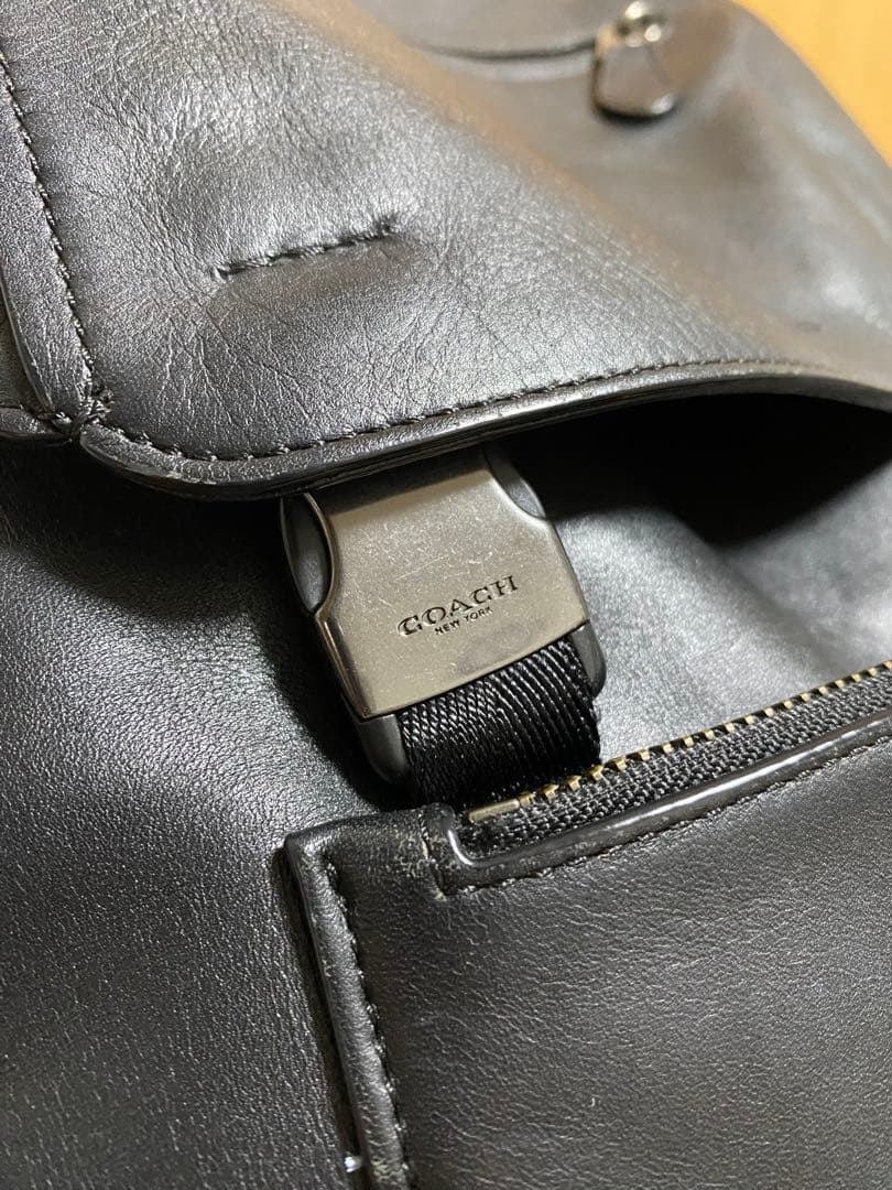 ポ*⭐様 COACH レザー ビジネスバッグ リュック ブラック