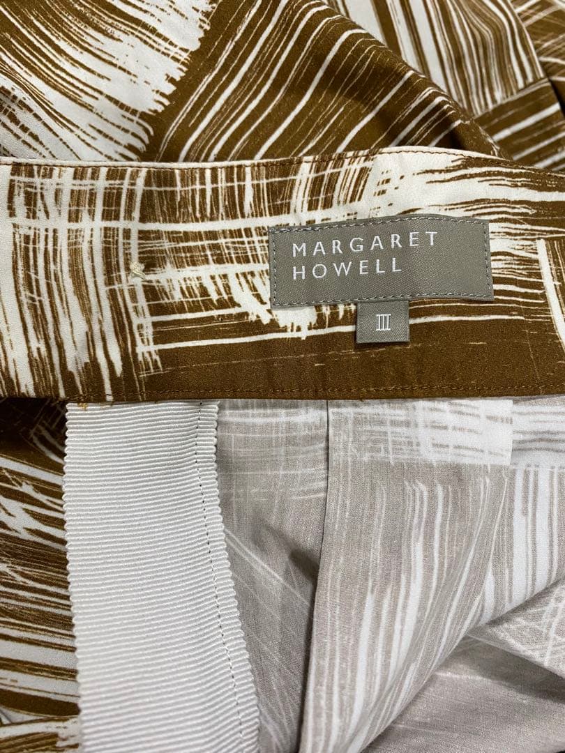 【新品】マーガレットハウエル ブラシペイントのプリントスカート