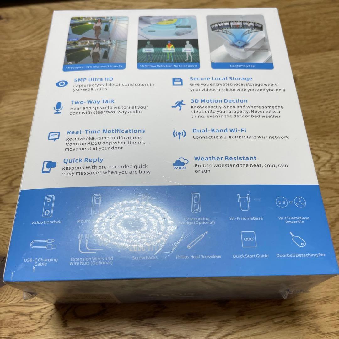 5MP画質 インターホン (Video Doorbell Ultra V8S)