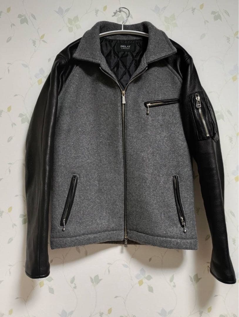 DELAY by Win & Sons ライダースジャケット グレー