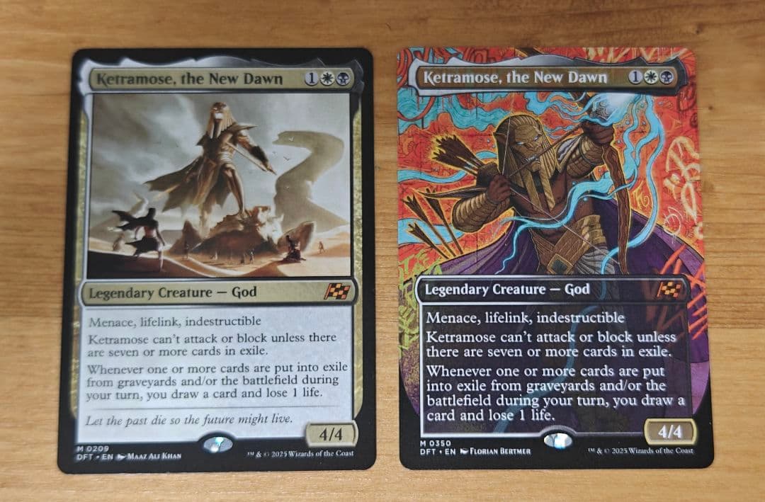 MTG 新たな夜明け、ケトラモーズ　ボーダーレス 2枚 霊気走破