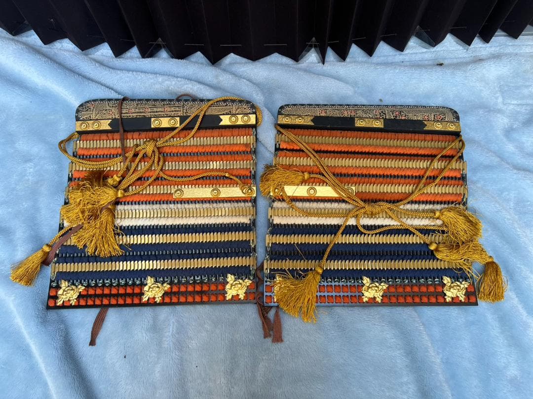 中古■黒胴当世素掛■ 赤 白 紺■甲冑■鎧■兜■時代■甲冑セット