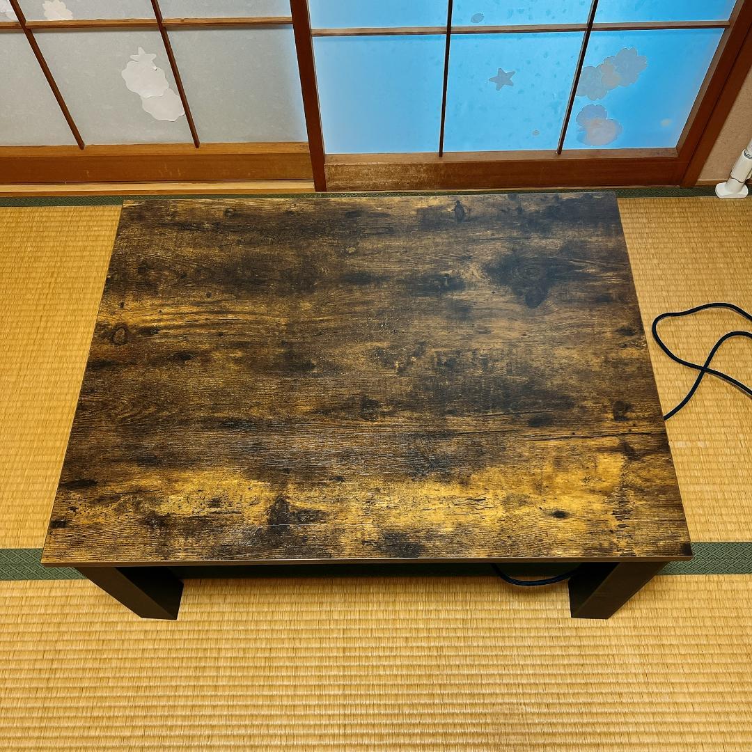 2021年製 ニトリ　木目調デザインのリビングこたつ(8060 VBR)　炬燵