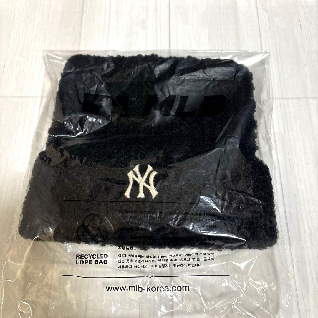 ラスト1点！カリナ着用✨韓国限定　MLB KOREA 猫耳　ニット帽　ブラック