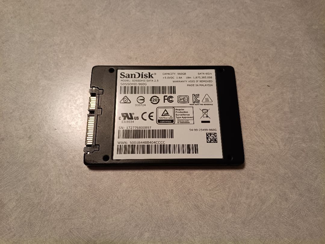 【特価】SanDisk UltraⅡ SSD 960GB 健康度99%