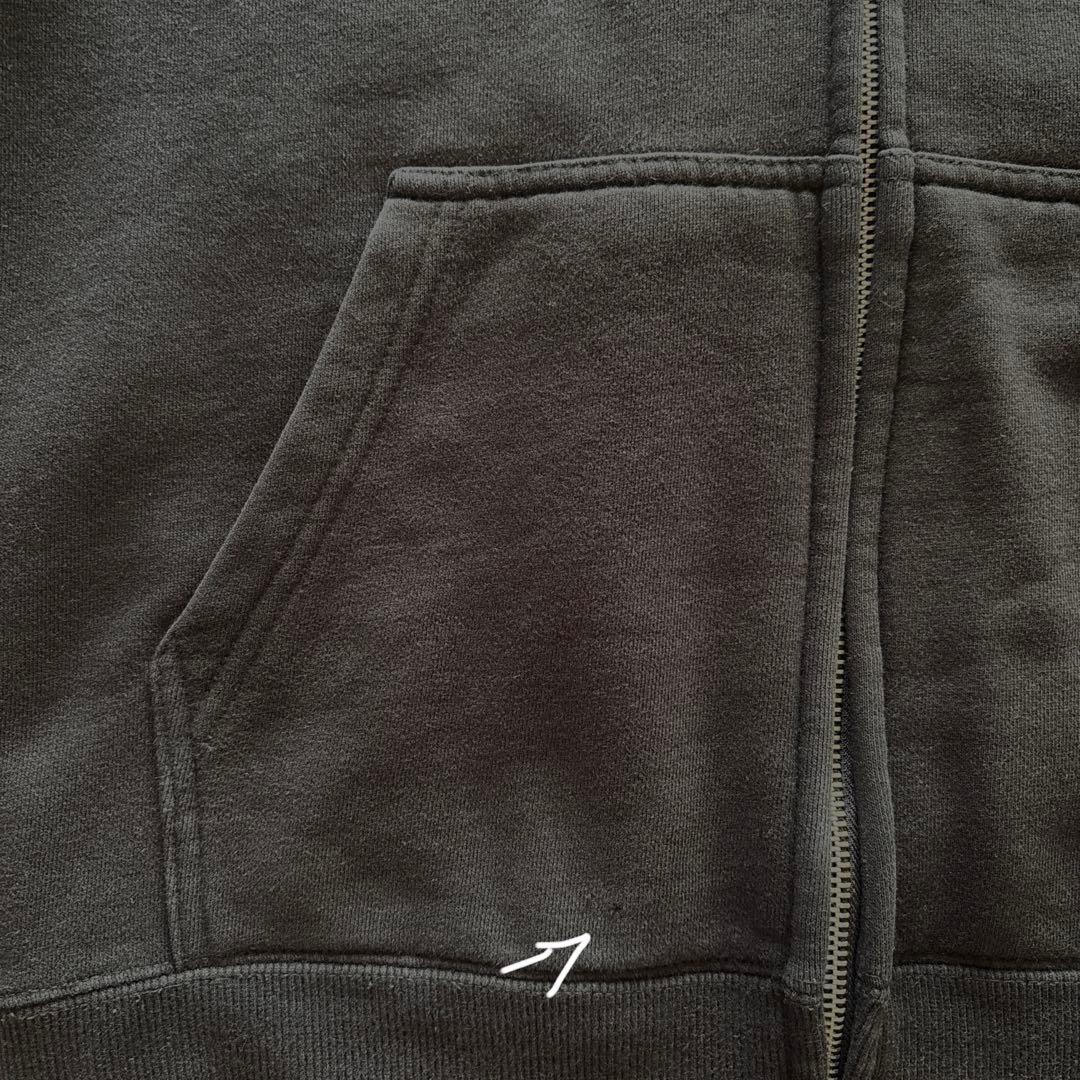 Stussy ブラック ジップアップパーカー S