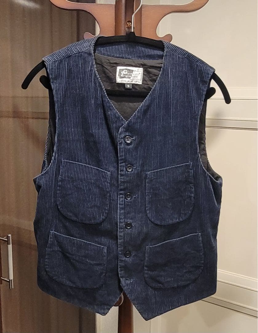 希少旧タグ✨00s エンジニアドガーメンツ コーデュロイ セットアップ 紺 S