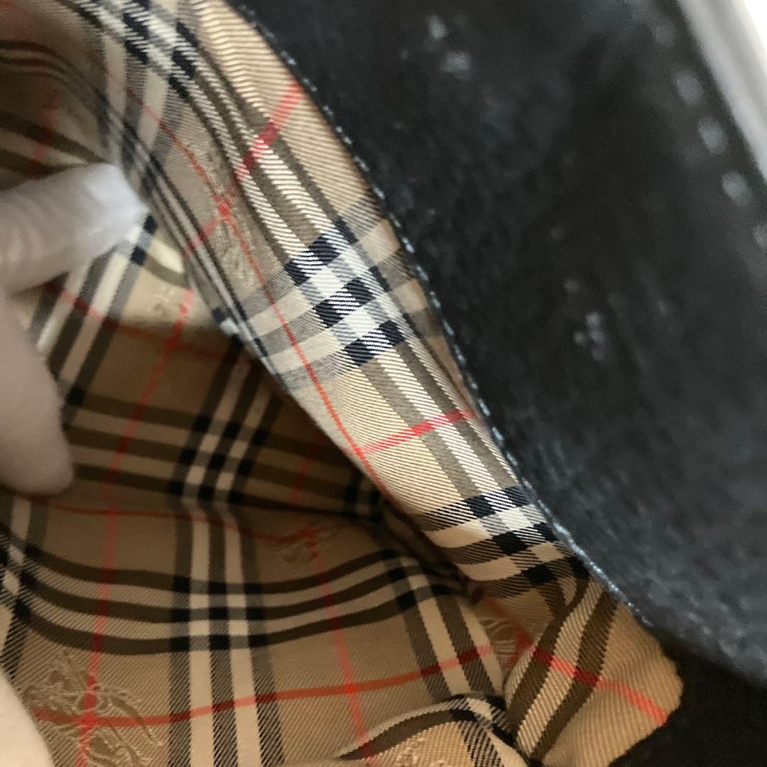 E22 Burberry バーバリー レザー トートバッグ ハンドバッグ