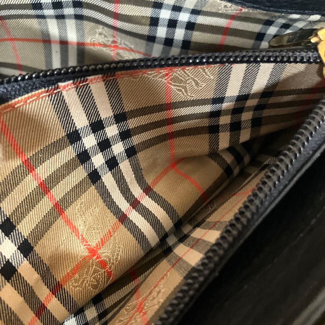 E22 Burberry バーバリー レザー トートバッグ ハンドバッグ