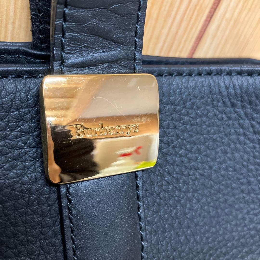 E22 Burberry バーバリー レザー トートバッグ ハンドバッグ