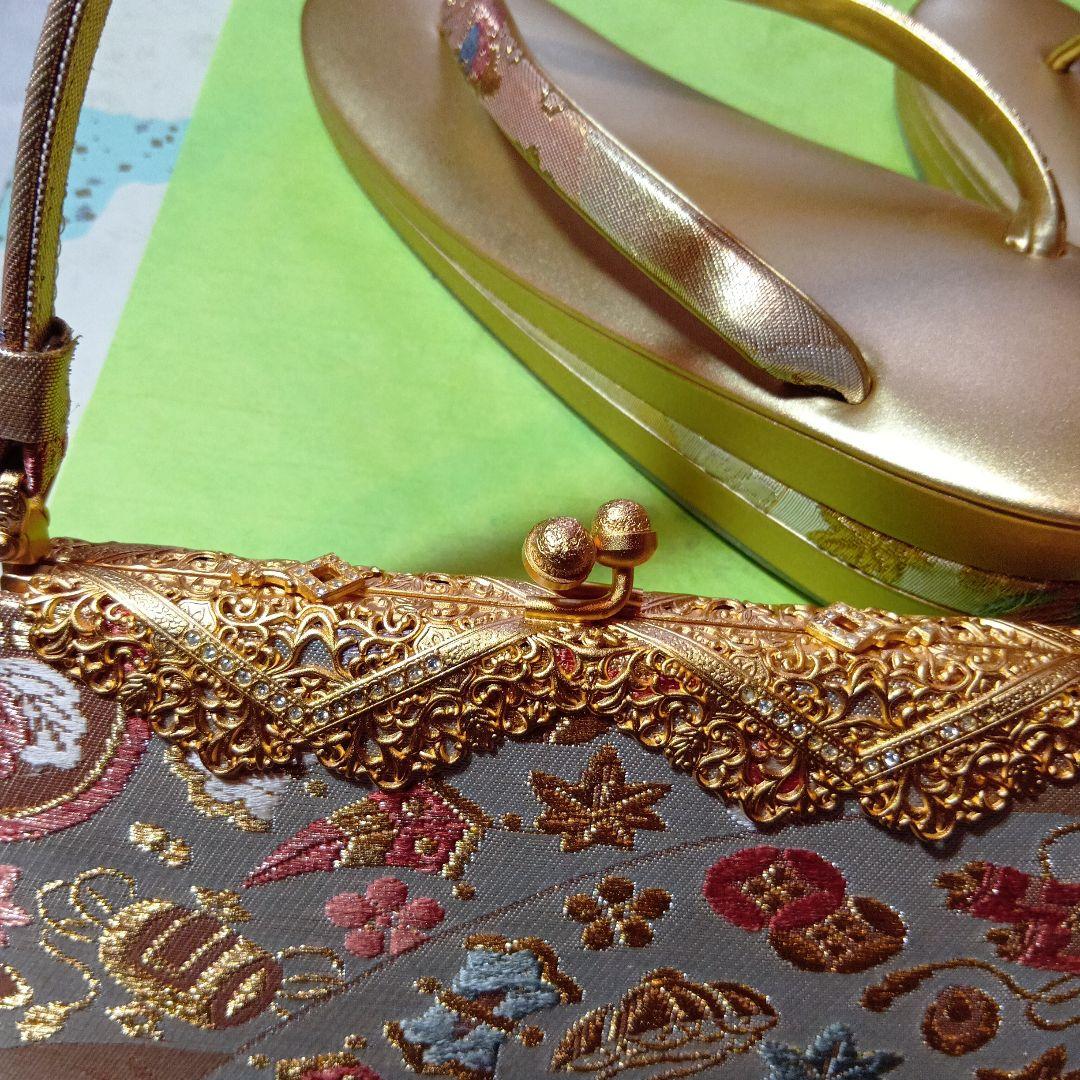 伊と忠　高級和装バッグ、草履セット　お値下