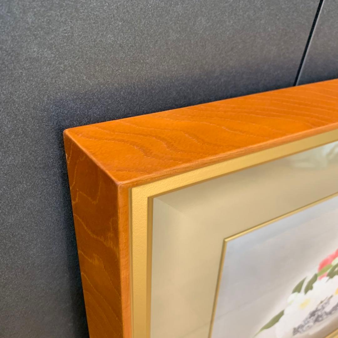 極美品✨未使用　小倉遊亀　山茶花　木版画 複製原画　エディション　144/250