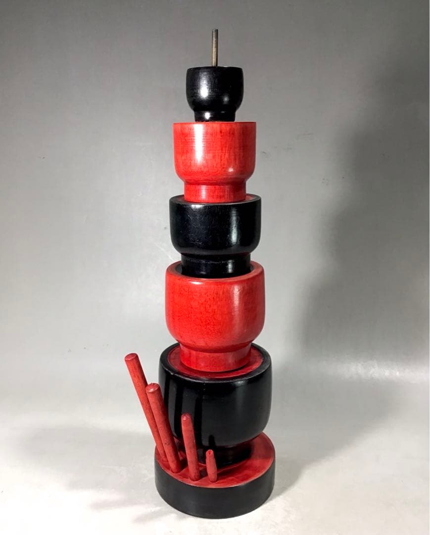 昭和レトロ 廃絶品 佐野つとむ 変わり 独楽 郷土玩具 江戸独楽 富士 こけし