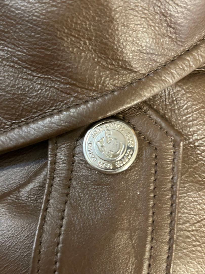 BOSS COFFEE レザージャケット Lサイズ　A2フライトジャケットタイプ