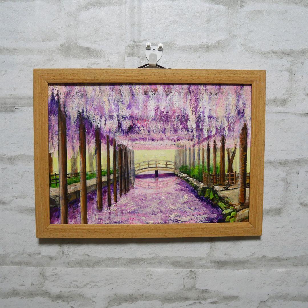 油絵 絵画 【藤祭り】