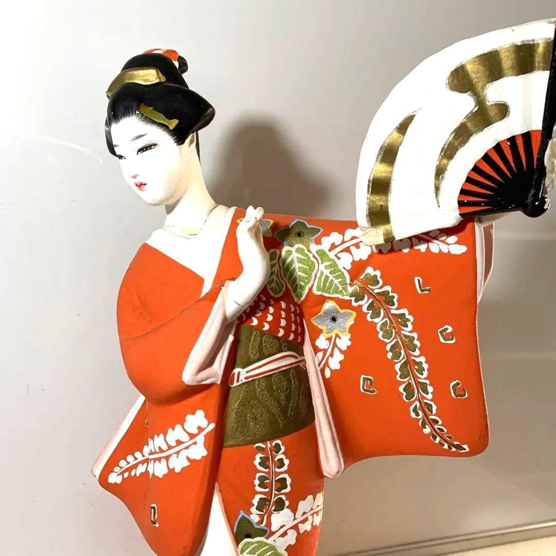 藤献上【博多人形】美人物　　　　　　（立姿）中古