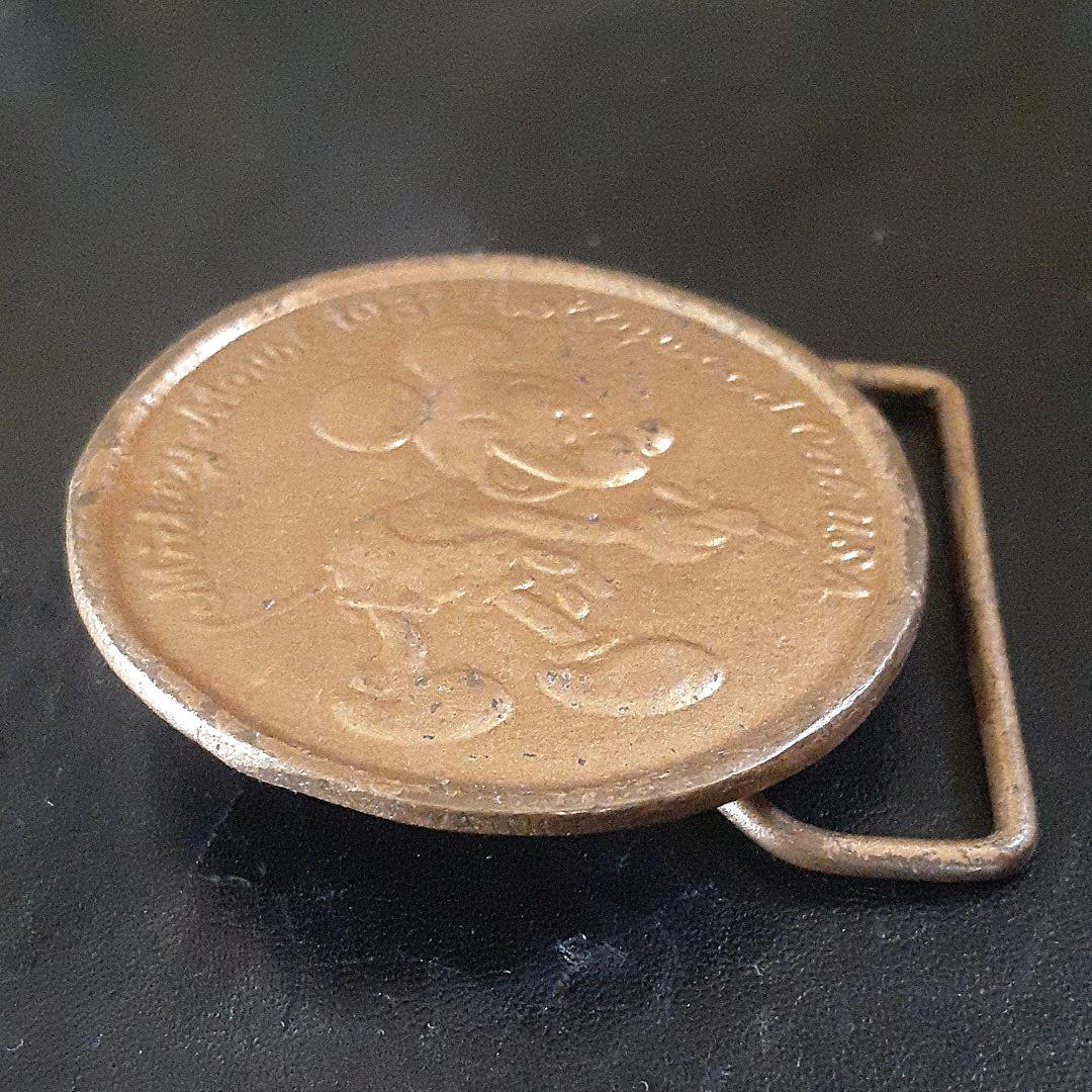 ミッキー ヴィンテージ バックル 1937 当時物 ディズニー vintage