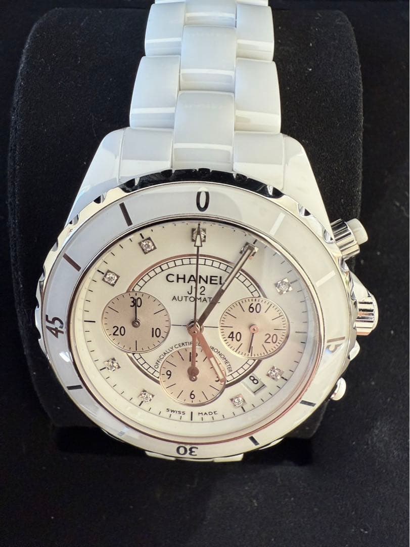極美品　H2009 CHANEL J12 クロノグラフ　メンズ腕時計　自動巻