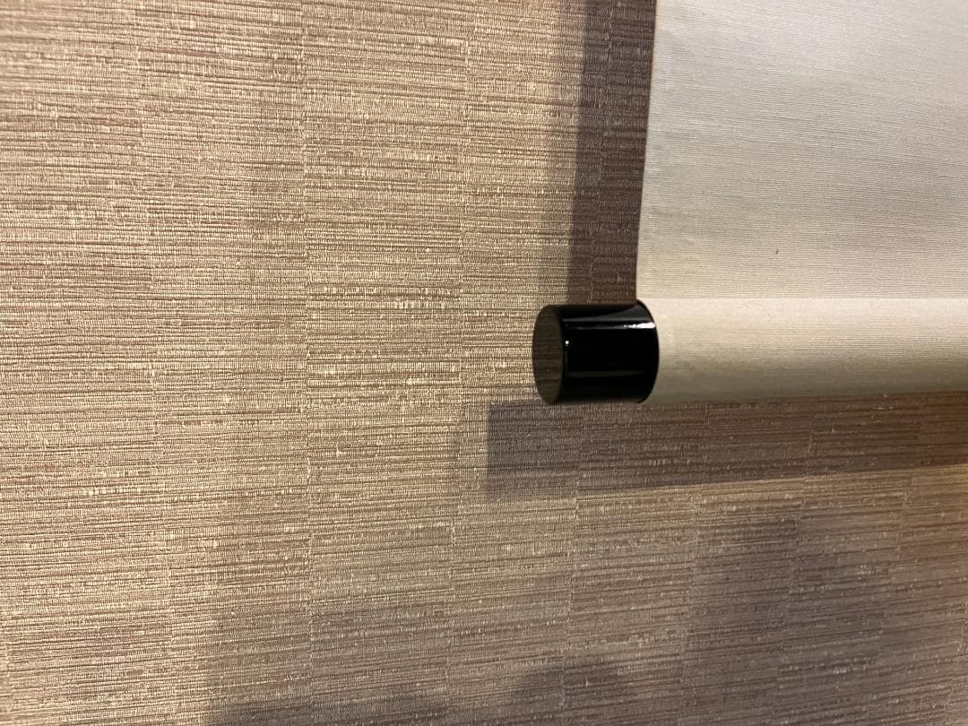 積應　茶掛軸　時雨洗紅葉　一行　茶道具