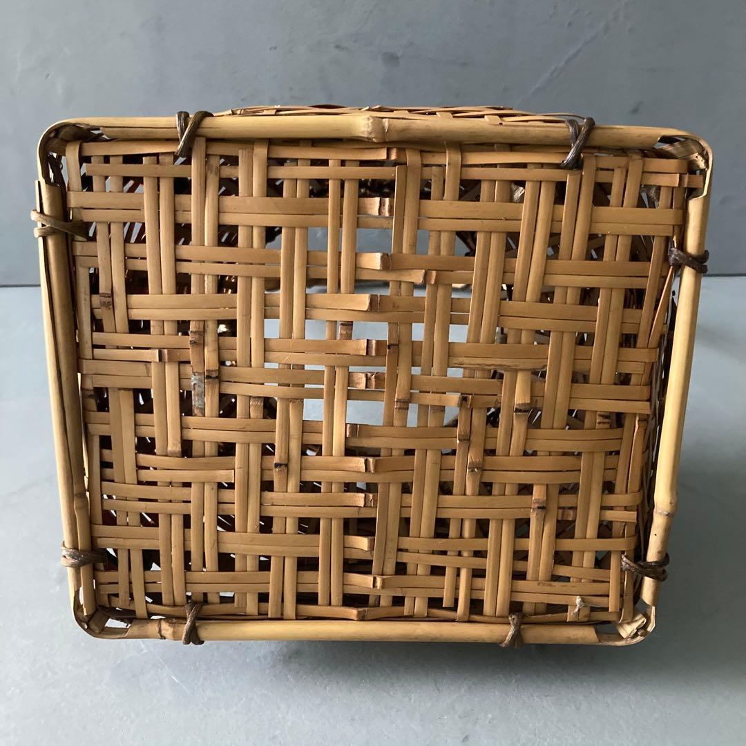 宗全籠 花入 手付置籠 花器 茶道具