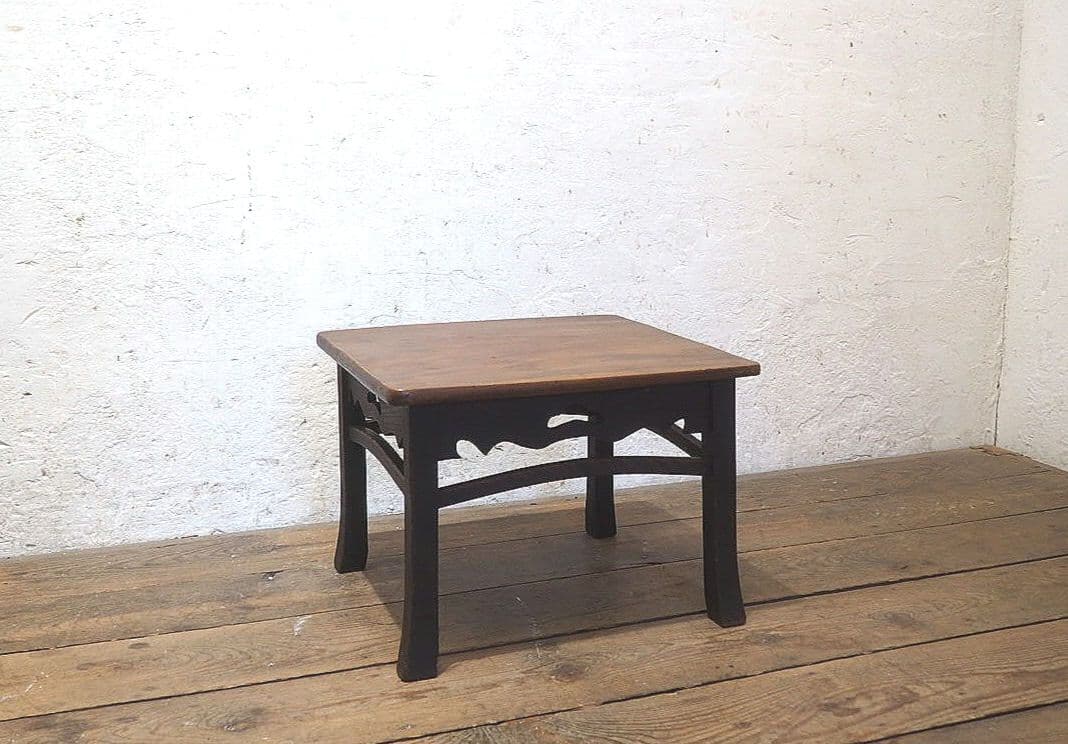 1350 アンティーク　ケヤキのローテーブル　文机　ちゃぶ台　座卓　骨董　レトロ