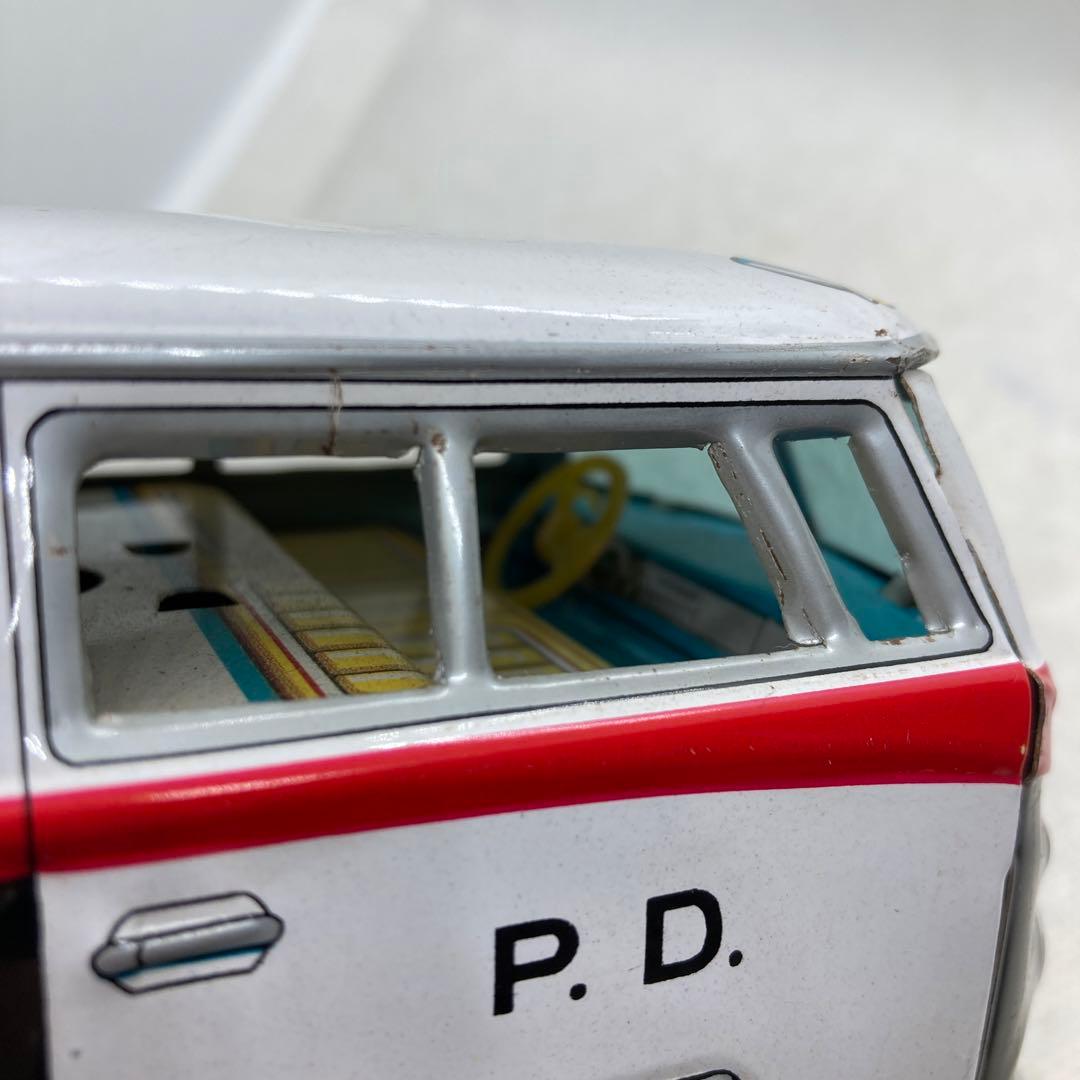 日本製 ワーゲン バス ポリス ブリキ自動車 レトロ VW POLICE
