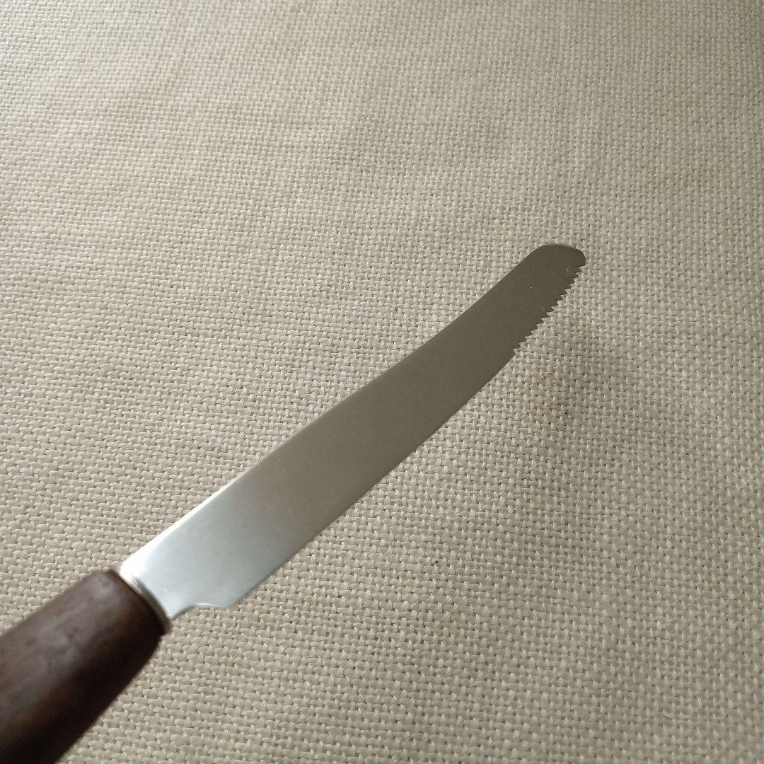 ドイツ・ゾーリンゲン／チークハンドルのフォーク＆ナイフ 8本セット／ヴィンテージ