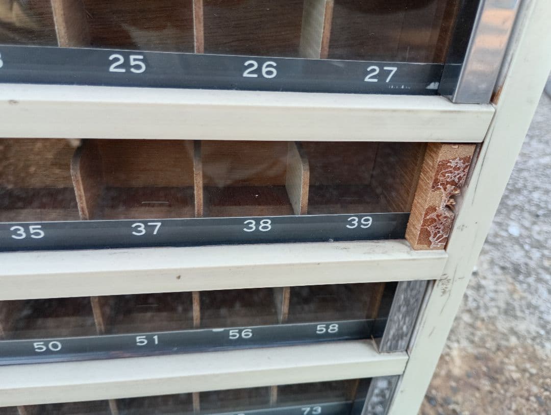 4236）糸販売木製ケース　　手芸 店舗什器 昭和レトロ