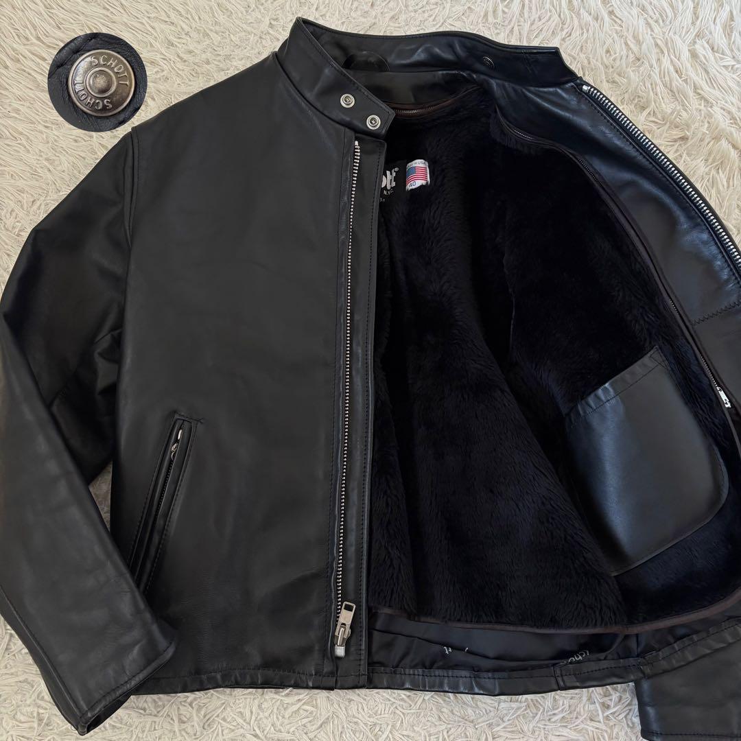 聡*樹様 Schott 641 シングルライダース USA製 40 レザージャケ