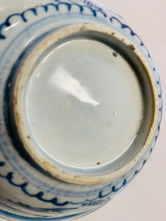 中国明時代早期と晩期染付お茶碗各1点（まとめ)