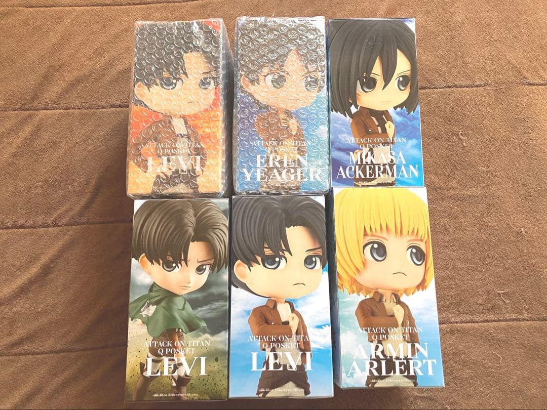 進撃の巨人 キューポスケット フィギュア エレン ミカサ アルミン リヴァイ