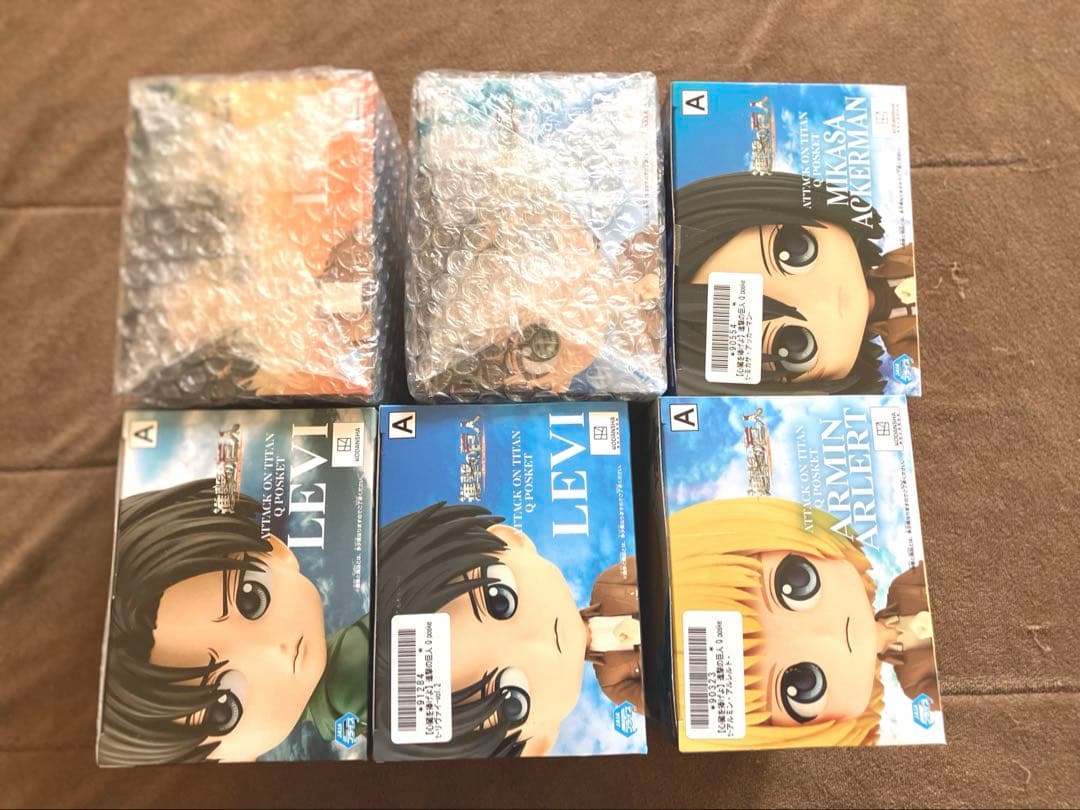 進撃の巨人 キューポスケット フィギュア エレン ミカサ アルミン リヴァイ