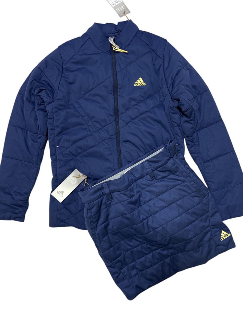 週末限定セール 新品adidasゴルフ レディース セットアップ ネイビーS
