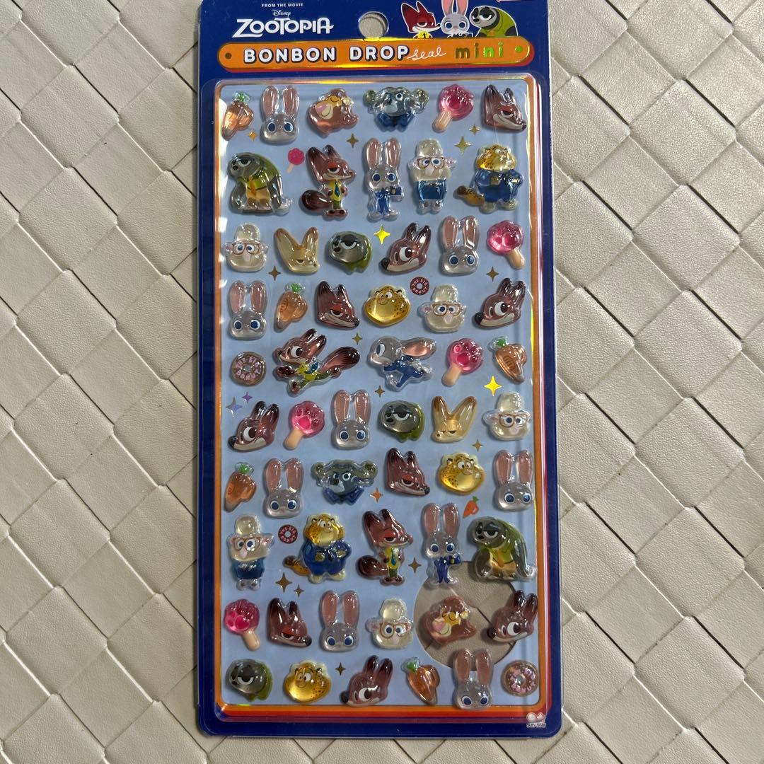 【正規品】ディズニースヌーピーサンリオボンボンドロップシール　ミニ7枚