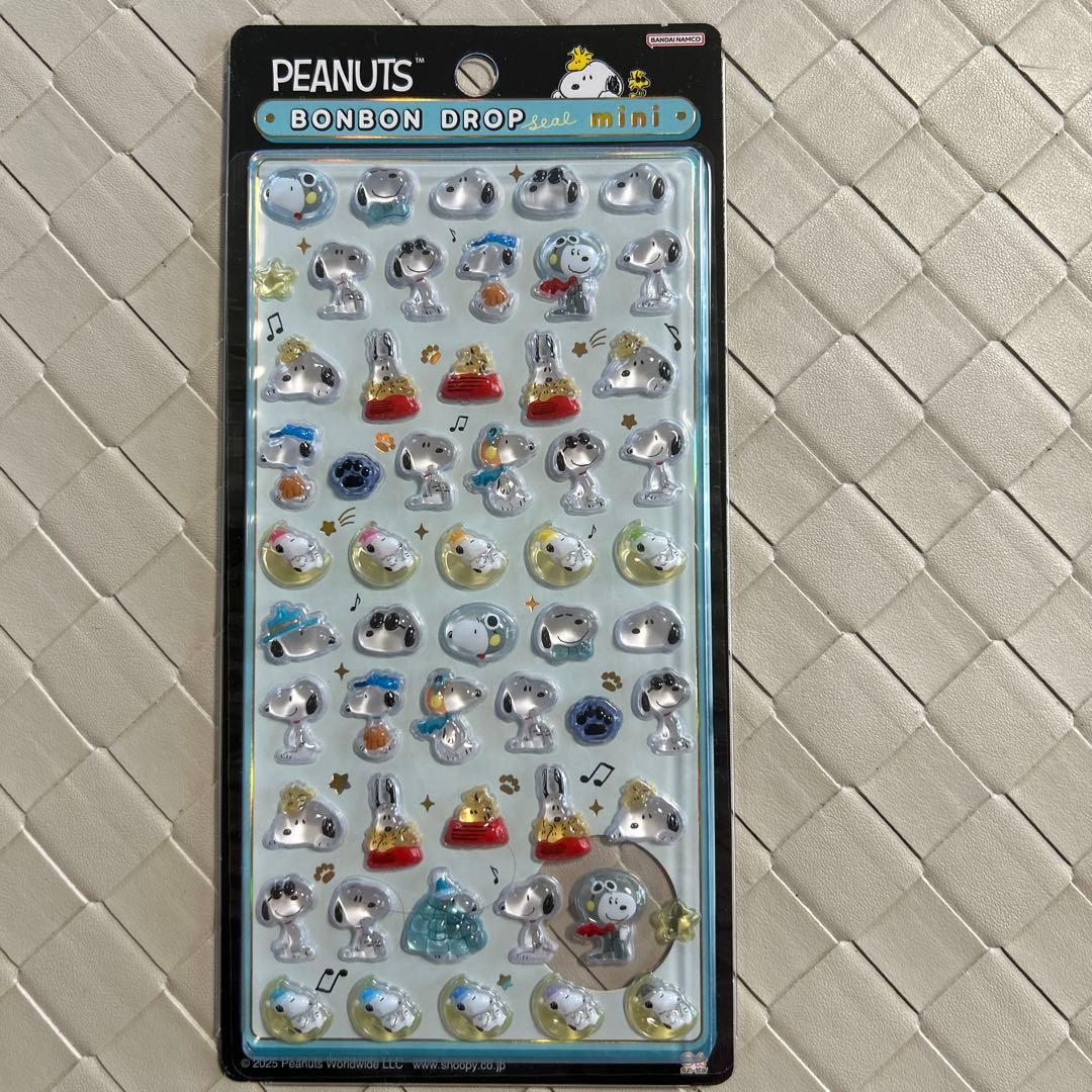 【正規品】ディズニースヌーピーサンリオボンボンドロップシール　ミニ7枚