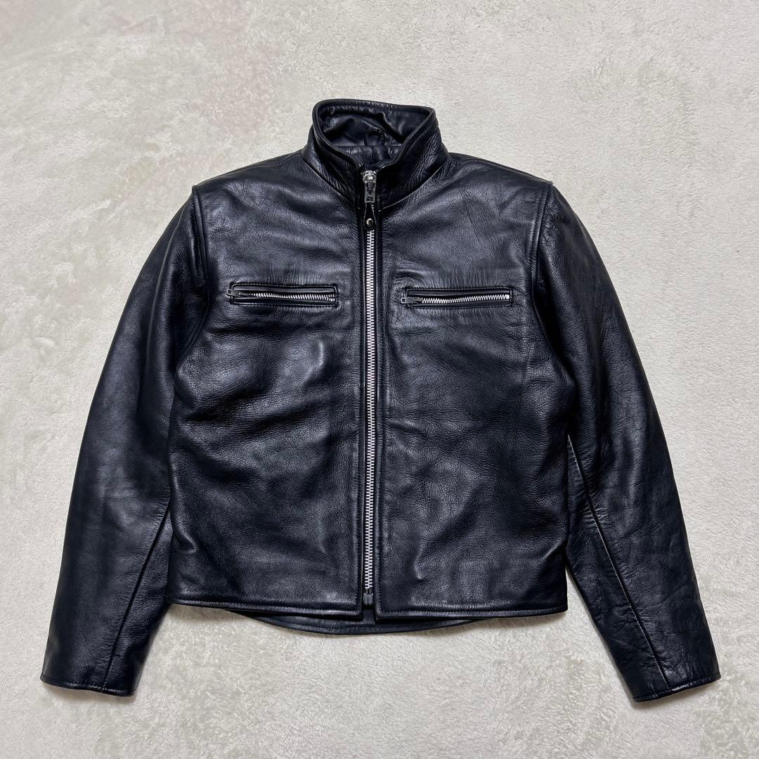 美品 70s〜90s TALONジップ シングル ライダース M カウハイド
