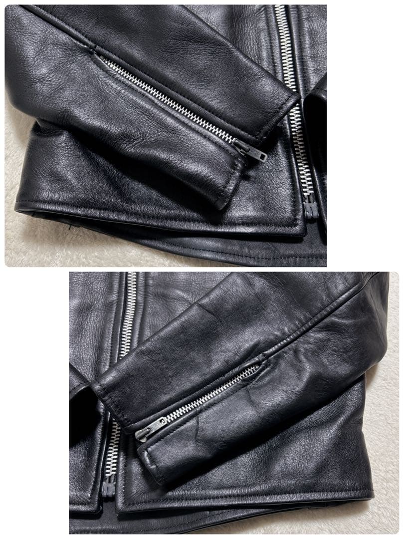 美品 70s〜90s TALONジップ シングル ライダース M カウハイド