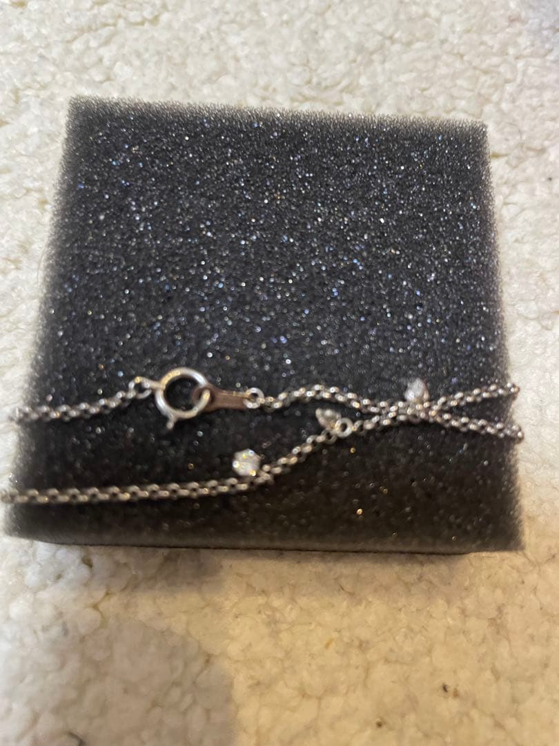 天然ダイヤモンドトリロジーチェーンアンクレットP850