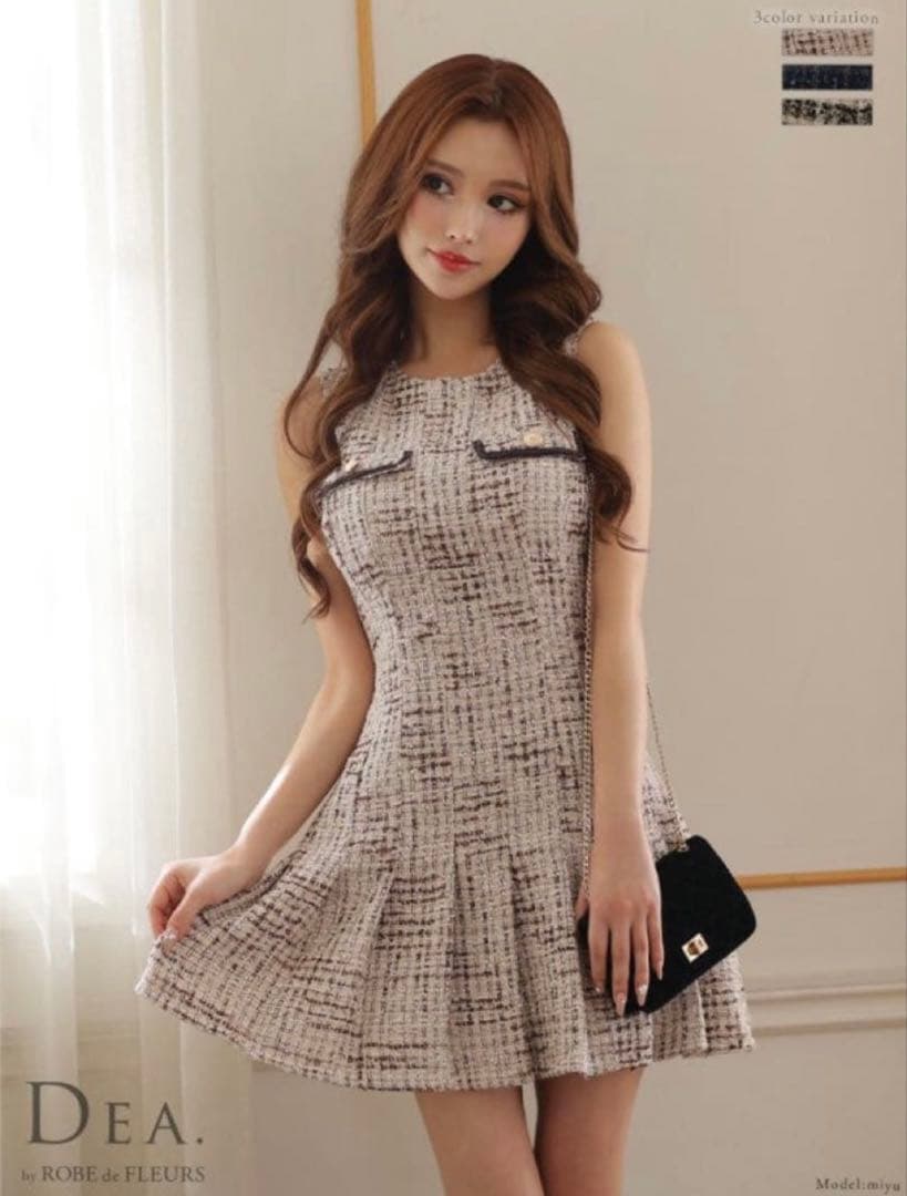 n*a様 【DEA./ディア】ラメツイード/ Aライン/ ミニドレス/ キャバド