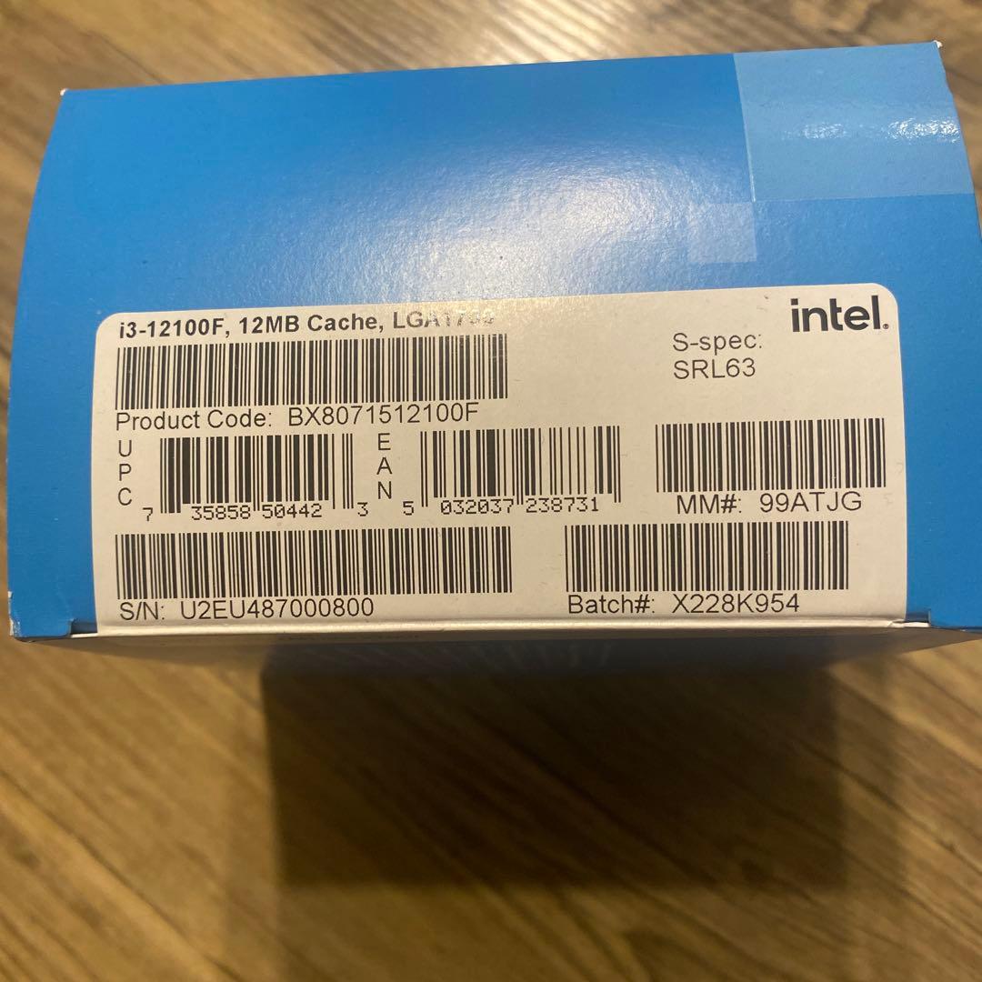 Intel Core i3-12100F 12世代 CPU