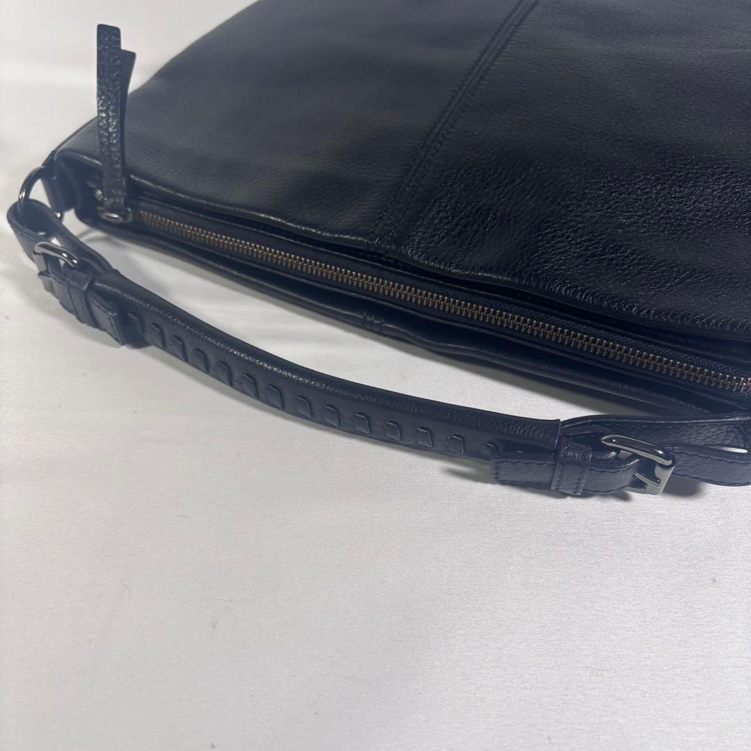 美品 土屋鞄 ショルダーバッグ 2way 斜め掛け クラルテ レザー ブラック