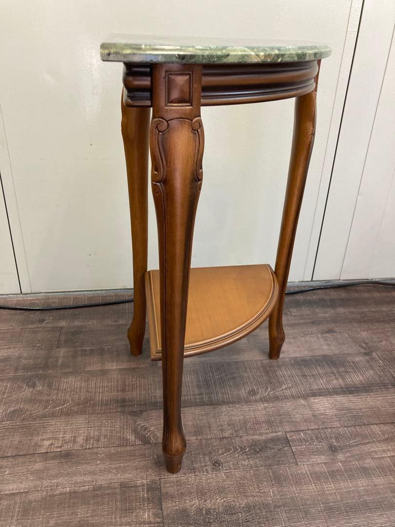 イタリア製 大理石　花台　猫脚コンソールテーブル　コーナー用