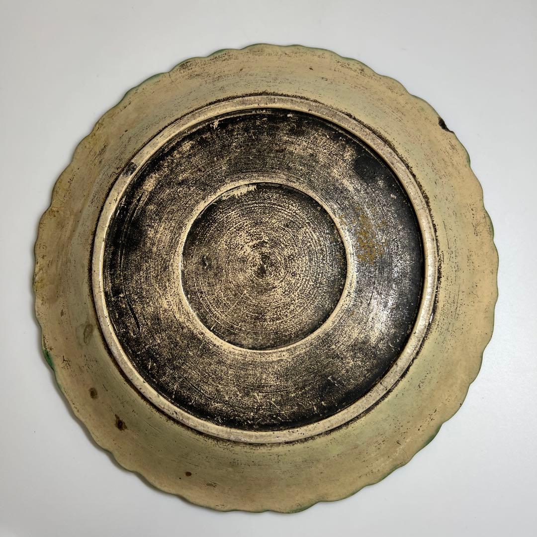 江戸中期　源内焼　大皿　幅約26㎝　東Y7-0729⭐︎2Fトコヒ