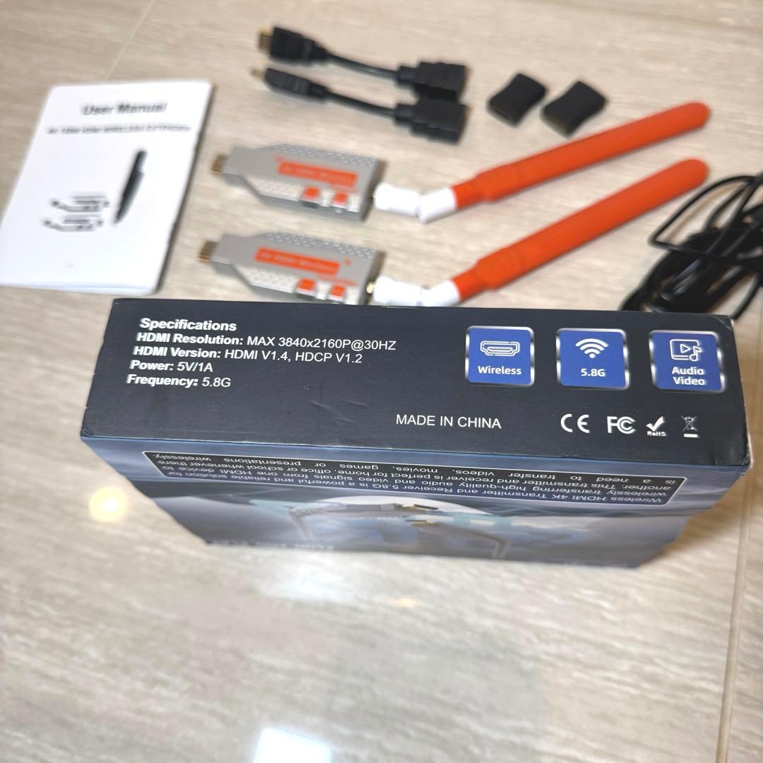 HDMI ワイヤレス 4K 150m 無線 長い ケーブル代わりに！