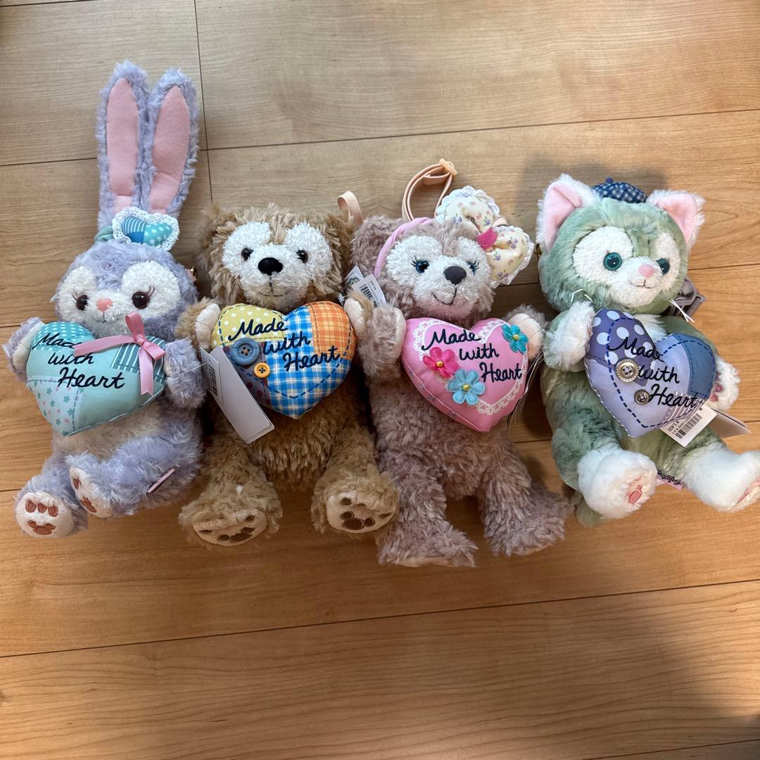 ハートウォーミングデイズ　ぬいぐるみポシェット　ダッフィー　ジェラトーニ　セット