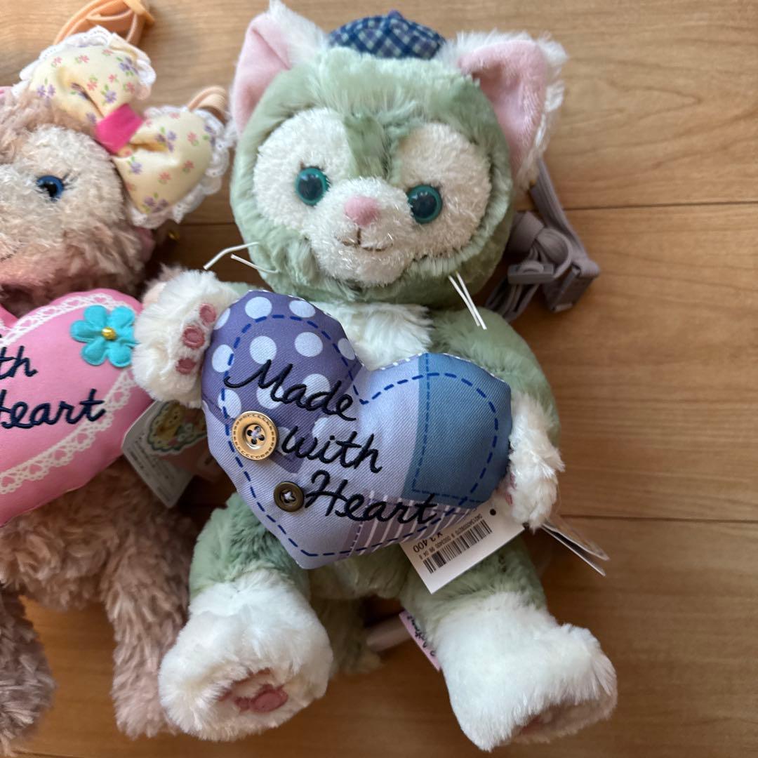 ハートウォーミングデイズ　ぬいぐるみポシェット　ダッフィー　ジェラトーニ　セット