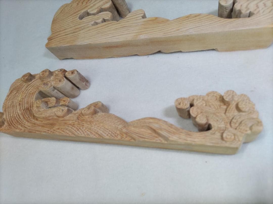 ★ ☆【波】幅30ｃｍ　1組（2個）山車、だんぢり彫刻部材　送料無料！