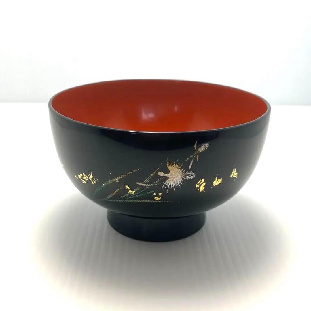 最高級 新品未使用 輪島塗 藤野孝一郎 金箔 汁椀 夫婦椀 お椀 2客 共箱